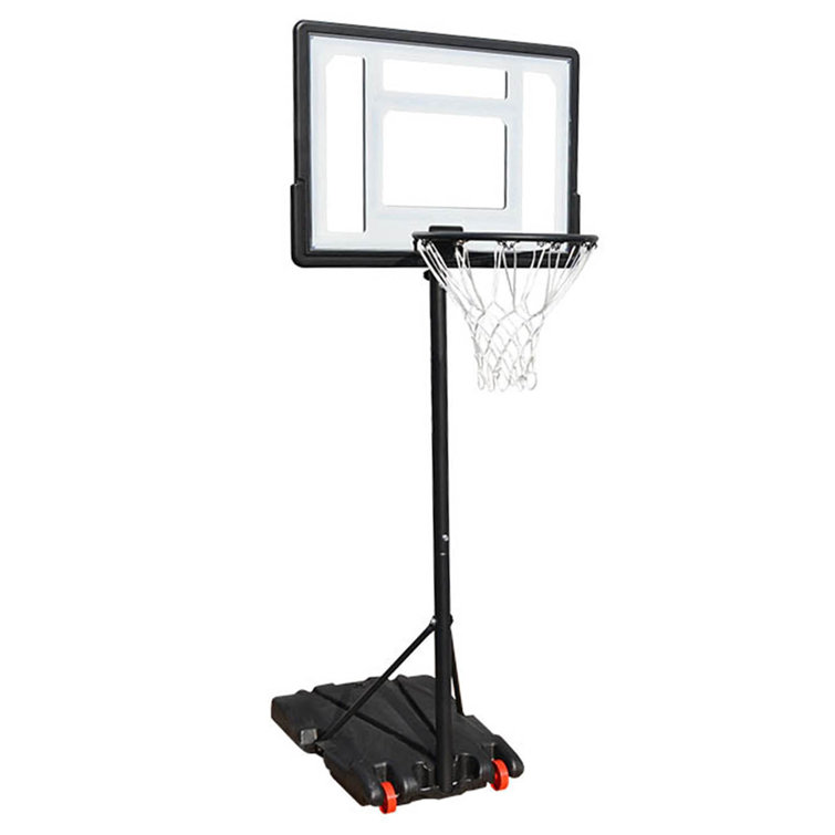 Wewdigi Height Adjustable 33" Metal Portable FullSize Basketball Hoop